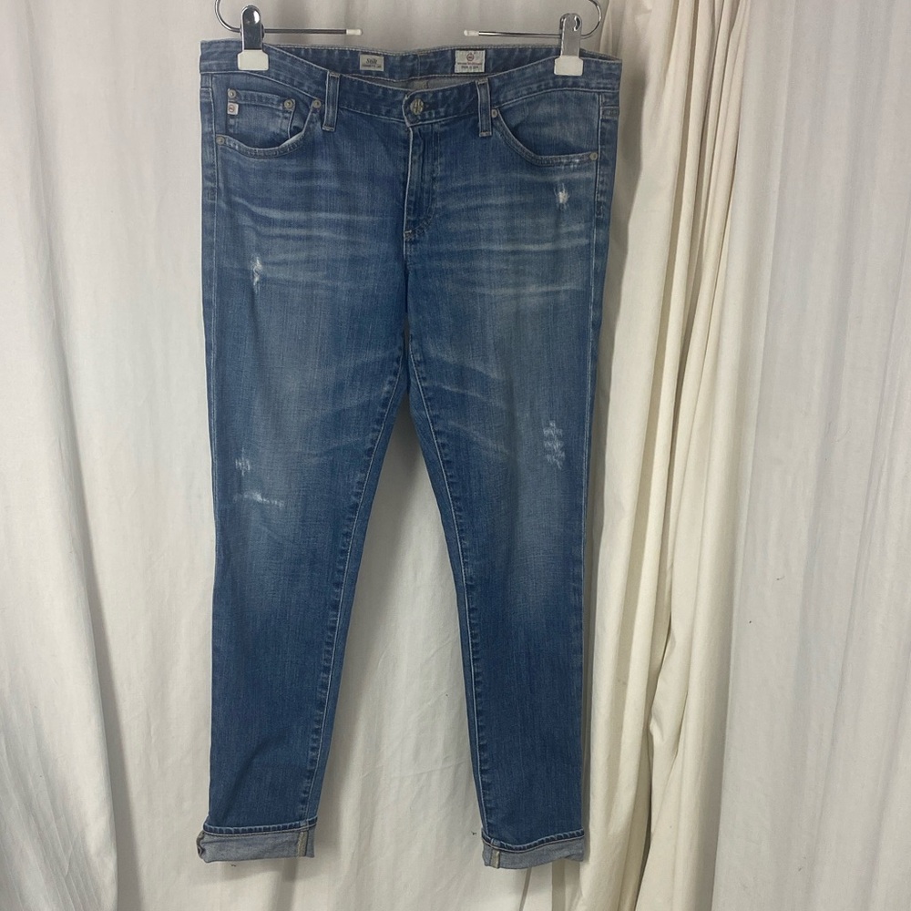 Adriano Goldschmied 31 12 Stilt Cigarette Leg Distressed Jeans AG